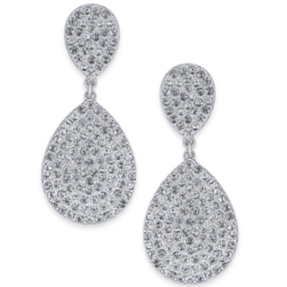 INC International Concepts Silver tone Teardrop Earrings